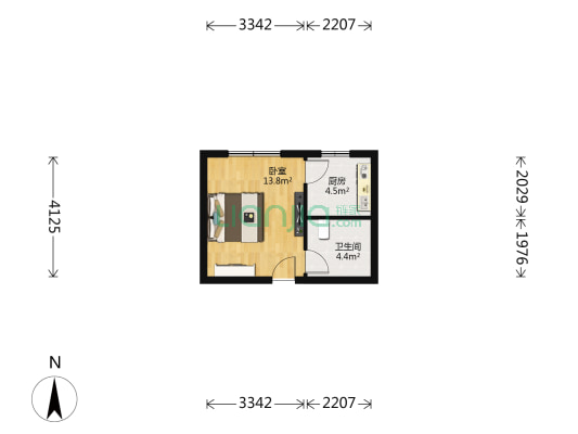 宝利嘉园 1室0厅1卫 30平方