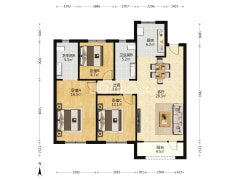 三室两卫  动静分离 近轻轨 南昌南京 育才-抚顺明骏雅居户型图