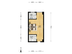 名流美域，朝北一居，毛坯房，满二，看房方便-涿州名流美域户型图
