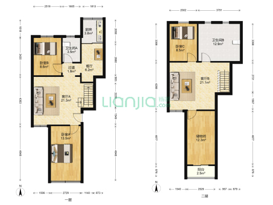 樱驼花园承乐园 3室3厅2卫 77平方