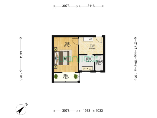 上池正街81号 1室0厅1卫 32平方