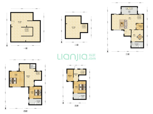 金地西郊风华 3室2厅4卫 164平方