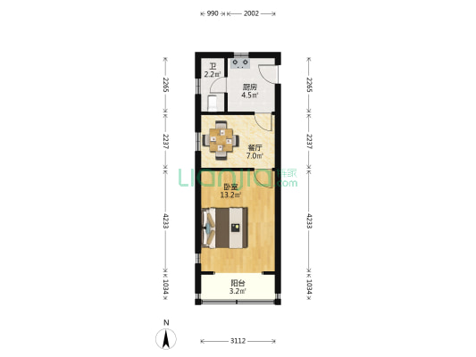 杨树浦路2811弄 1室1厅1卫 39平方