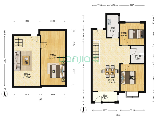 香邑溪谷悦都 这是一套城市人追求的院子房-户型图