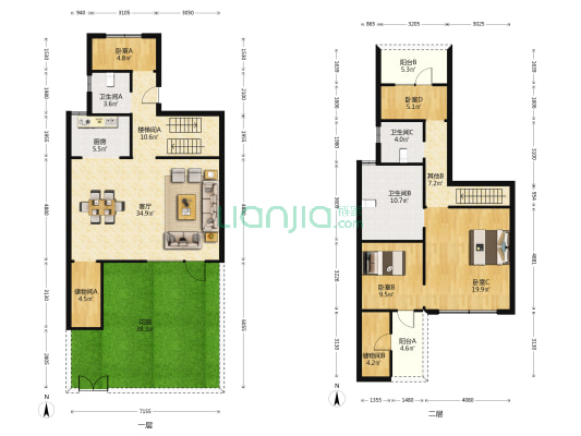明信凤栖台 4室1厅3卫 152平方
