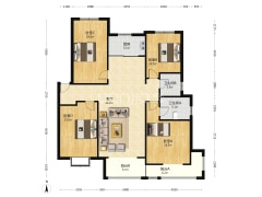 一梯两户电梯洋房，精装修拎包入住-涿州香邑溪谷玫瑰园户型图