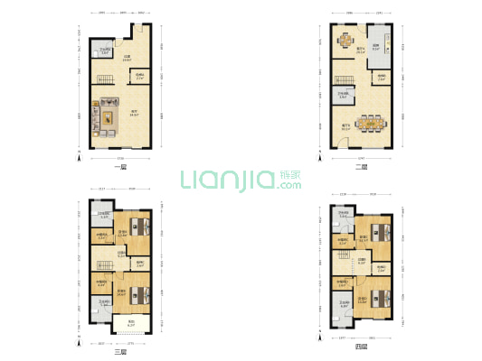 绿洲香格丽花园(别墅) 4室3厅6卫 284平方