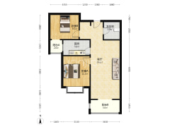 香邑溪谷 精装南向两居 拎包入住 房本满-涿州香邑溪谷户型图