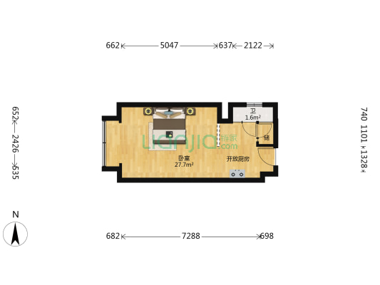 维科南熏别院 1室0厅1卫 47平方