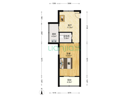 川云里 1室1厅1卫 29平方