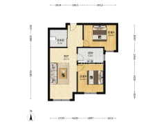 高铁新干线 2室1厅 南-涿州高铁新干线户型图