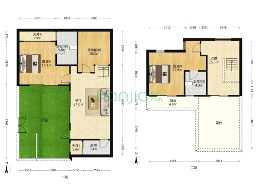 青城里 3室1厅2卫 114平方