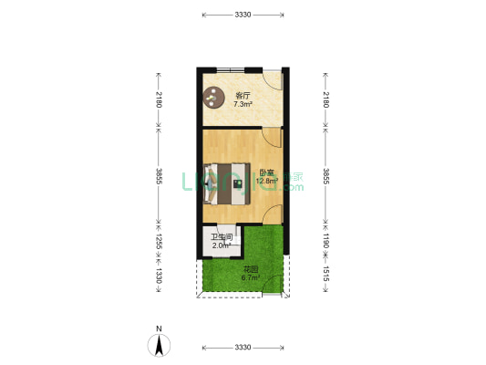 镇东新村 1室1厅1卫 42平方