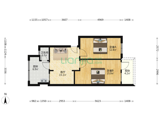 二七横路 2室1厅1卫 67平方