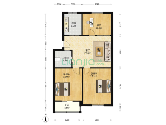 长乐小区 3室1厅1卫 98平方