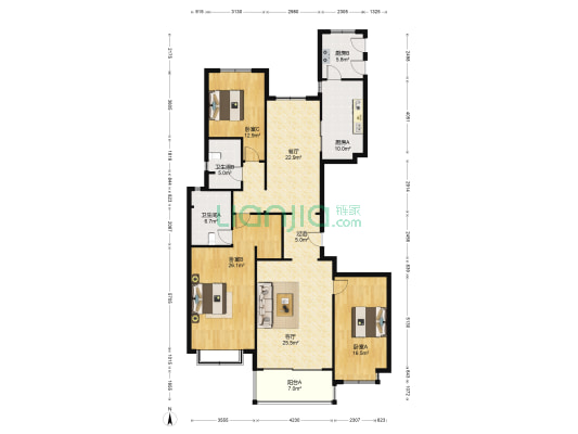 恒大华府 3室2厅2卫 188平方
