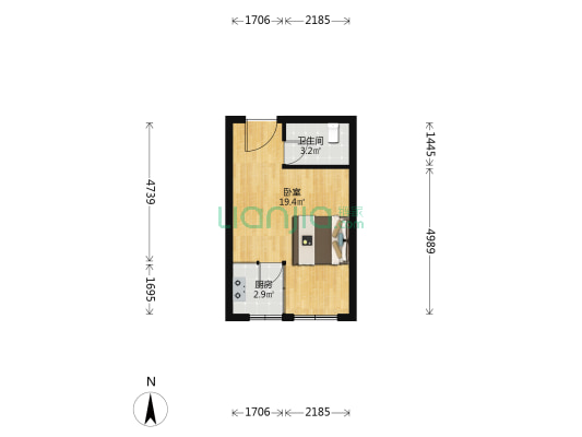 水晶城 1室0厅1卫 40平方