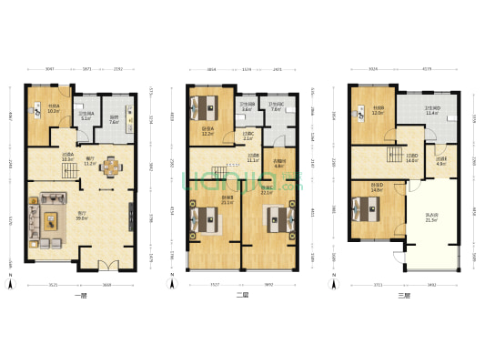 宏坚苑 6室2厅4卫 291平方