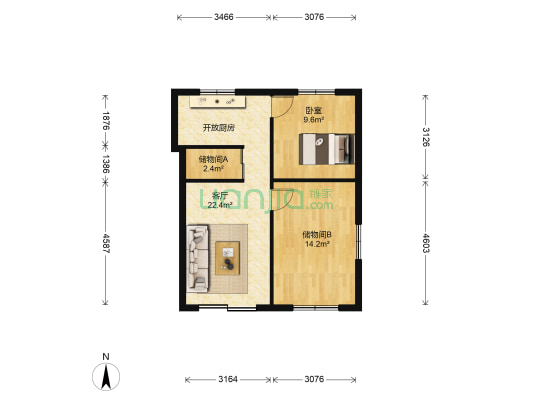 曹张新村 1室1厅0卫 63平方