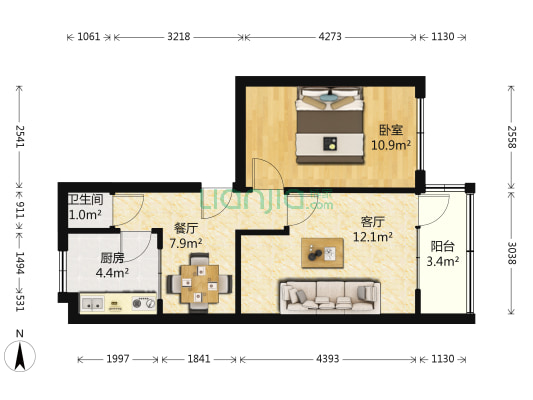甘肃省糖酒公司家属院 1室2厅1卫 43平方