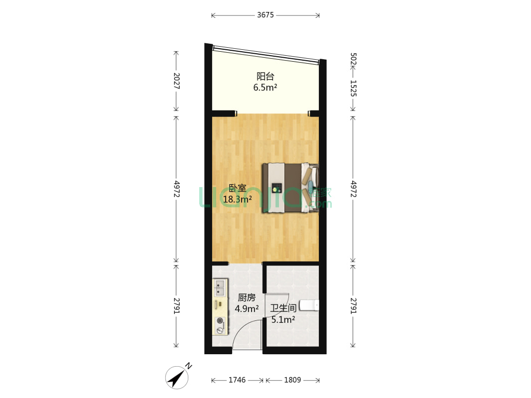 晶都国际 1室0厅 160万已下架