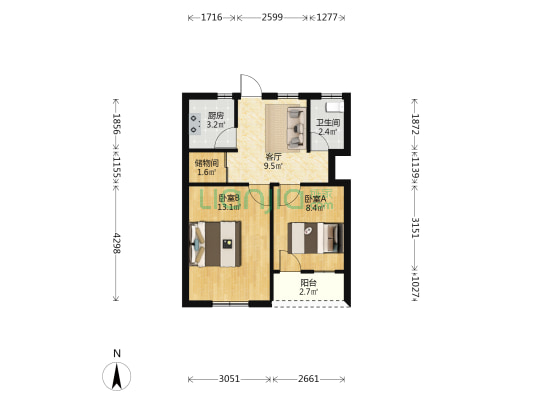 凤凰新村三区 2室1厅1卫 51平方