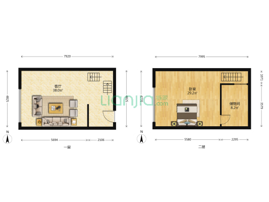 龙湖大厦 1室1厅0卫 58平方