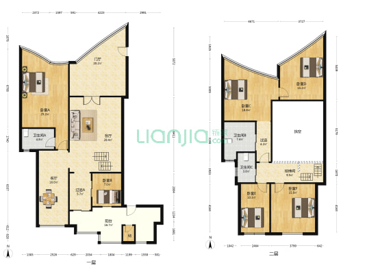 御林华府 6室2厅3卫 198平方