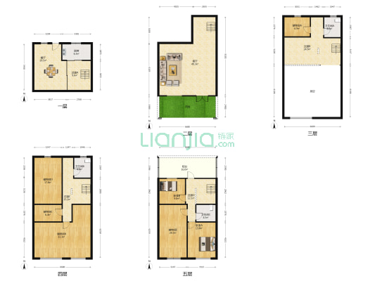 新岛花园 2室2厅3卫 278平方