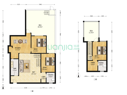 协信城立方揽院 4室1厅2卫 98平方