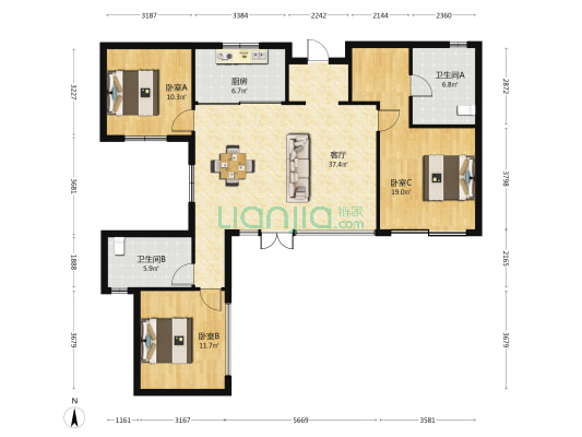 绿城越剧小镇 3室1厅2卫 280平方