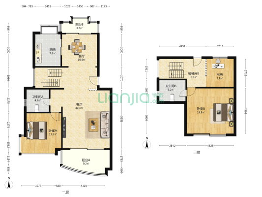 千岱名墅 3室2厅2卫 157平方