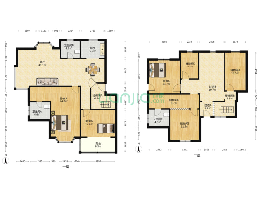 河左岸 3室1厅3卫 211平方