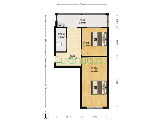 糖机小区 2室0厅1卫 58平方