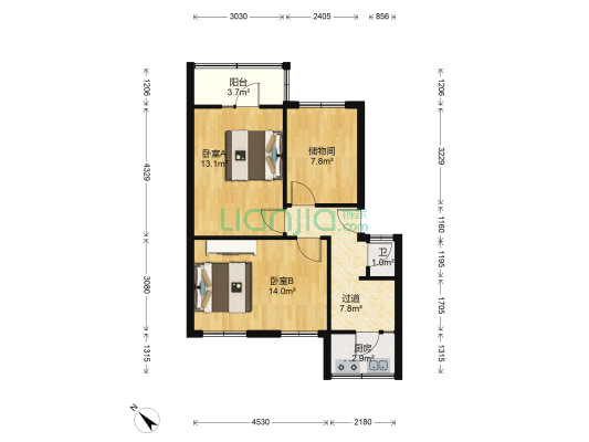 清江东路7号 2室0厅1卫 50平方