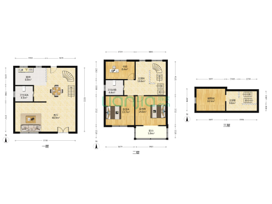 里仁花园 3室1厅2卫 141平方