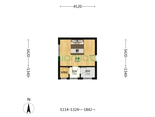 卫国苑 1室0厅0卫 29平方