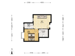 高铁东站 新维港精装一居  民水 民电 通天然气-涿州鸿坤新维港户型图