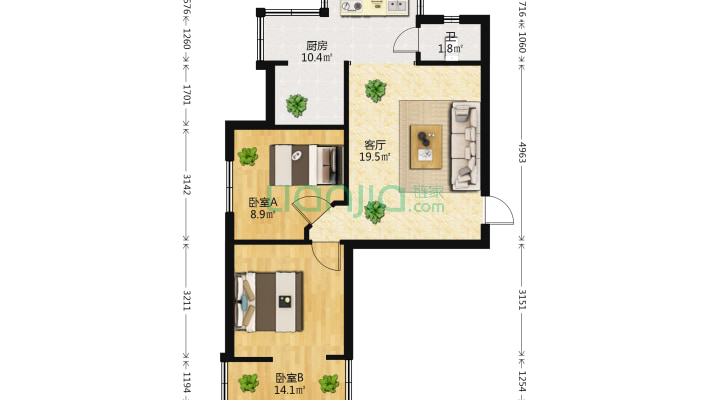 严家地搬迁大院二手房实景图