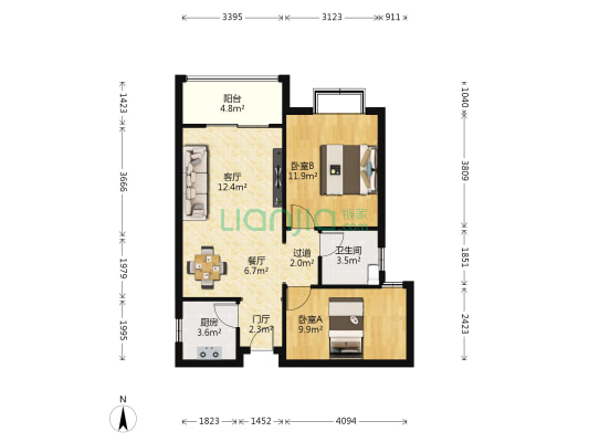 洋州麗園 2室2厅1卫 74平方