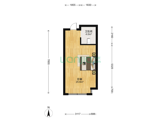 明园 1室0厅1卫 44平方