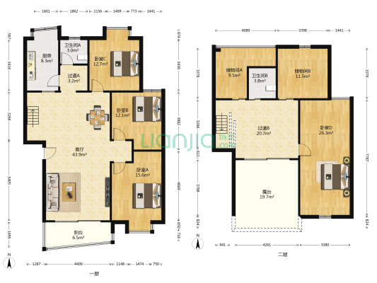 泰龙家园 4室1厅2卫 171平方