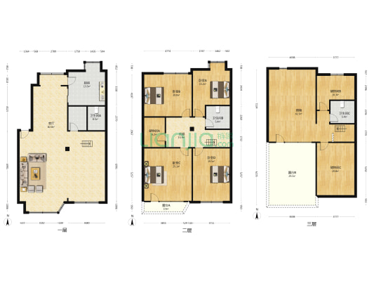 凤凰城和馨园 4室1厅3卫 257平方