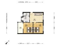 友谊村 标准两房出售 采光户型好-重庆友谊村户型图