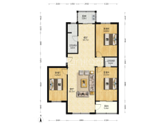 青旅花园 3室2厅 南 北-涿州青旅花园户型图