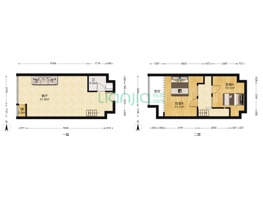 永金商业广场 2室1厅1卫 49平方