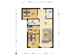 鸿坤理想湾 三居室 环境好 采光好 户型方正-涿州鸿坤理想湾北区户型图