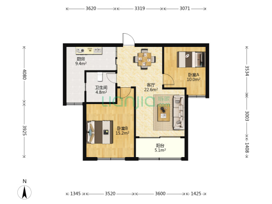 昆山金瑞家园 2室1厅1卫 81平方