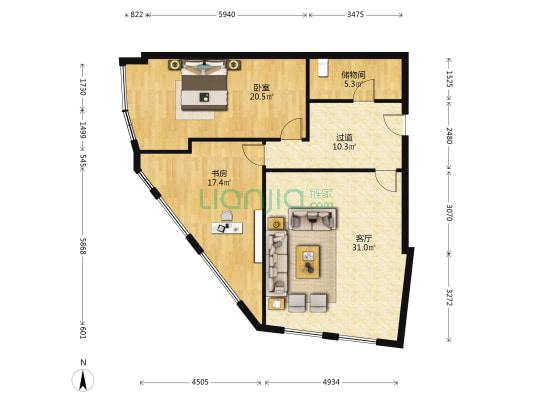 博雅例外 2室1厅0卫 109平方