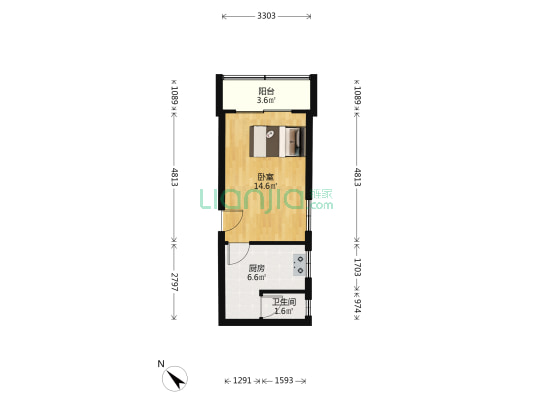 楚善里2号 1室0厅1卫 34平方